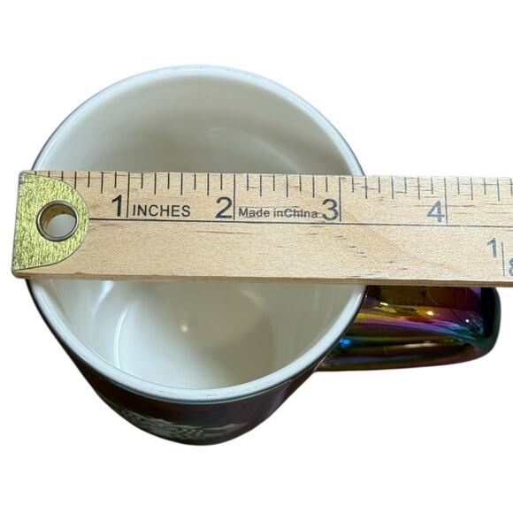 Starbucks Iridescent Oil Slick Mug Holiday 2022 Mermaid 16oz Rainbow Holographic - Picture 7 of 10